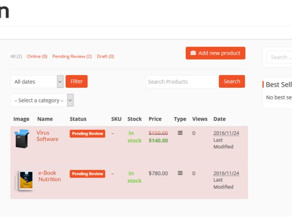 Frontend Dashboard for <br>Vendors and Customers