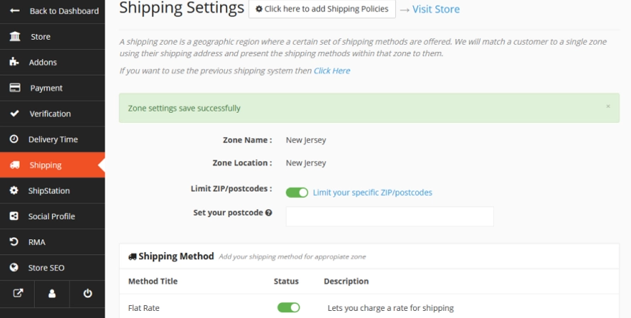 Shipping Management <br>for Each Store