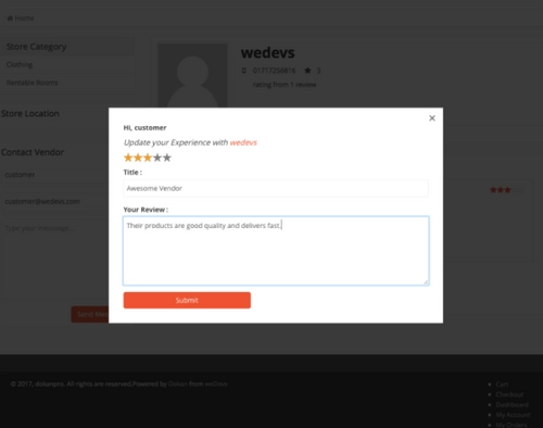 Review System for both <br>Products & Sellers