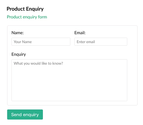 Product Enquiry