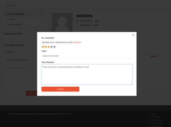 Review System for both <br> Products & Sellers