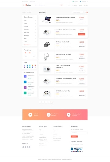 all product categories list view design