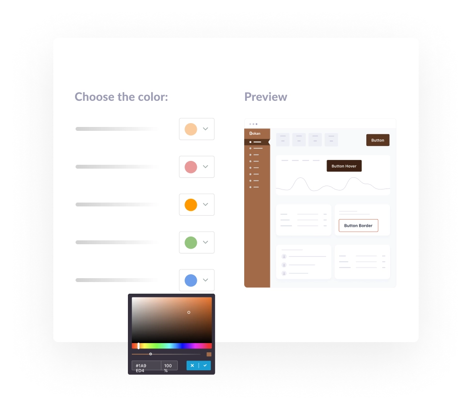 Match Your Dashboard <br>with Your Brand Colors